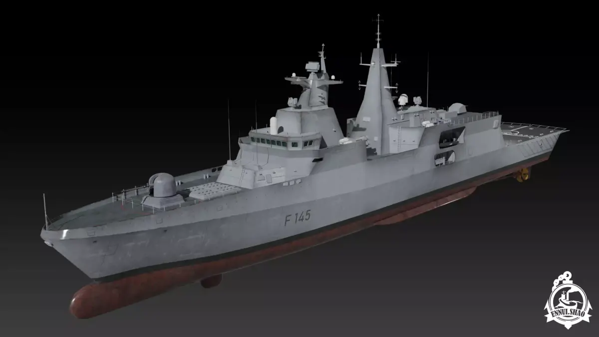 MEKO A200 Valor class frigate Low-poly 3D model