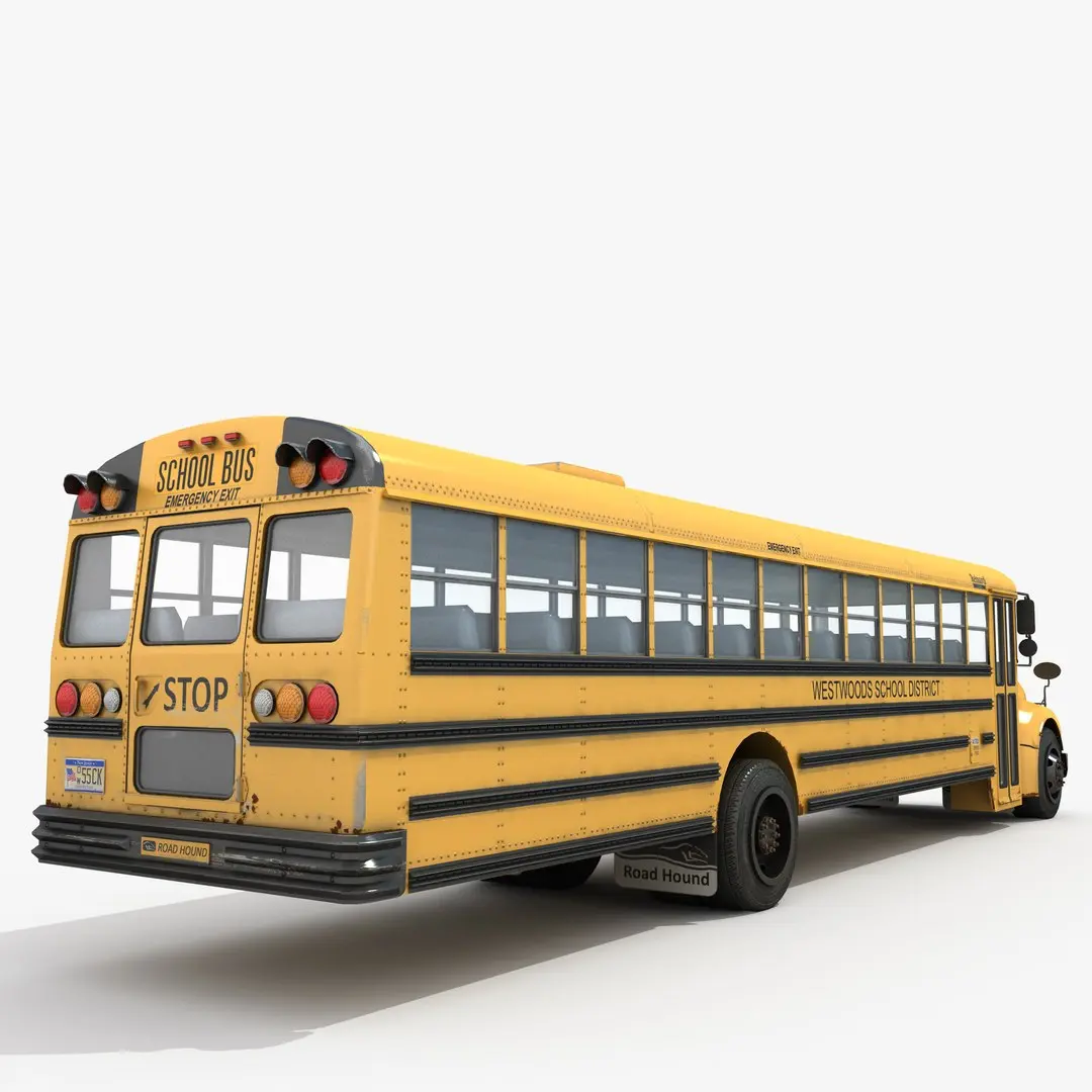 School bus 3D model 9