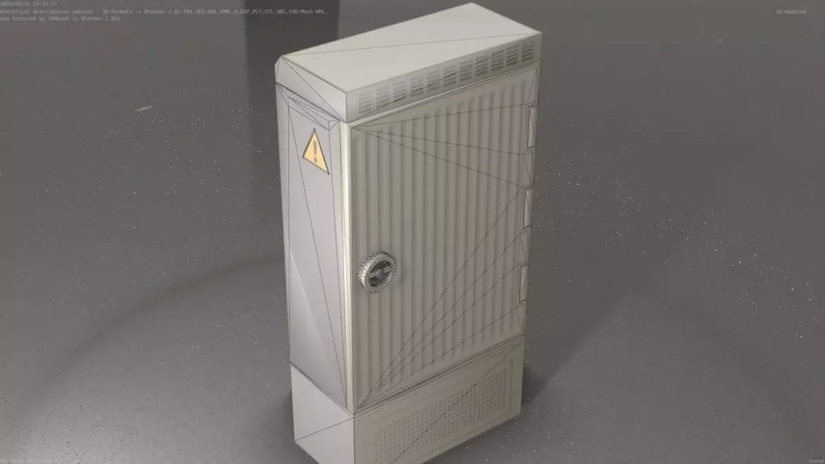 Electrical Distribution Cabinet 169 Low-poly 3D model