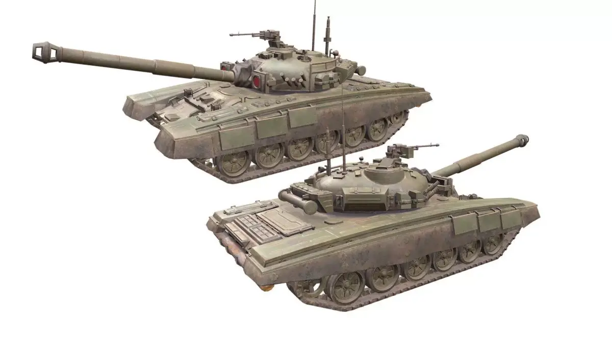 T-72 Main Battle Tank Low-poly PBR Low-poly 3D model