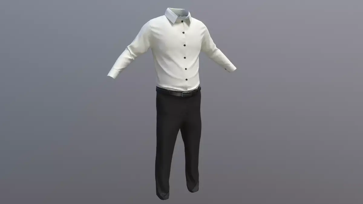 Game ready shirt and pants Low-poly 3D model