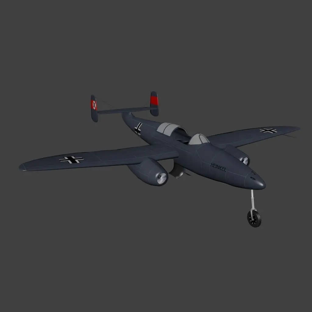 Heinkel He 280 Low-poly 3D model
