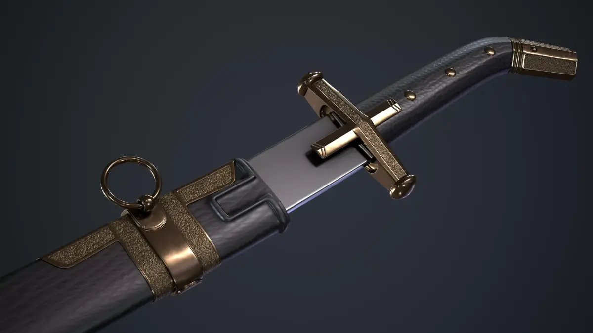 Chechuga samurai sword 3D model
