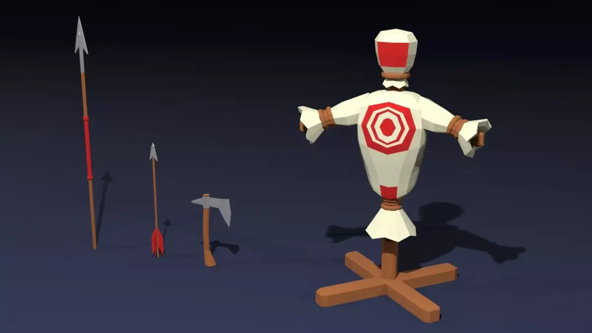FREE Target Dummy Free low-poly 3D model