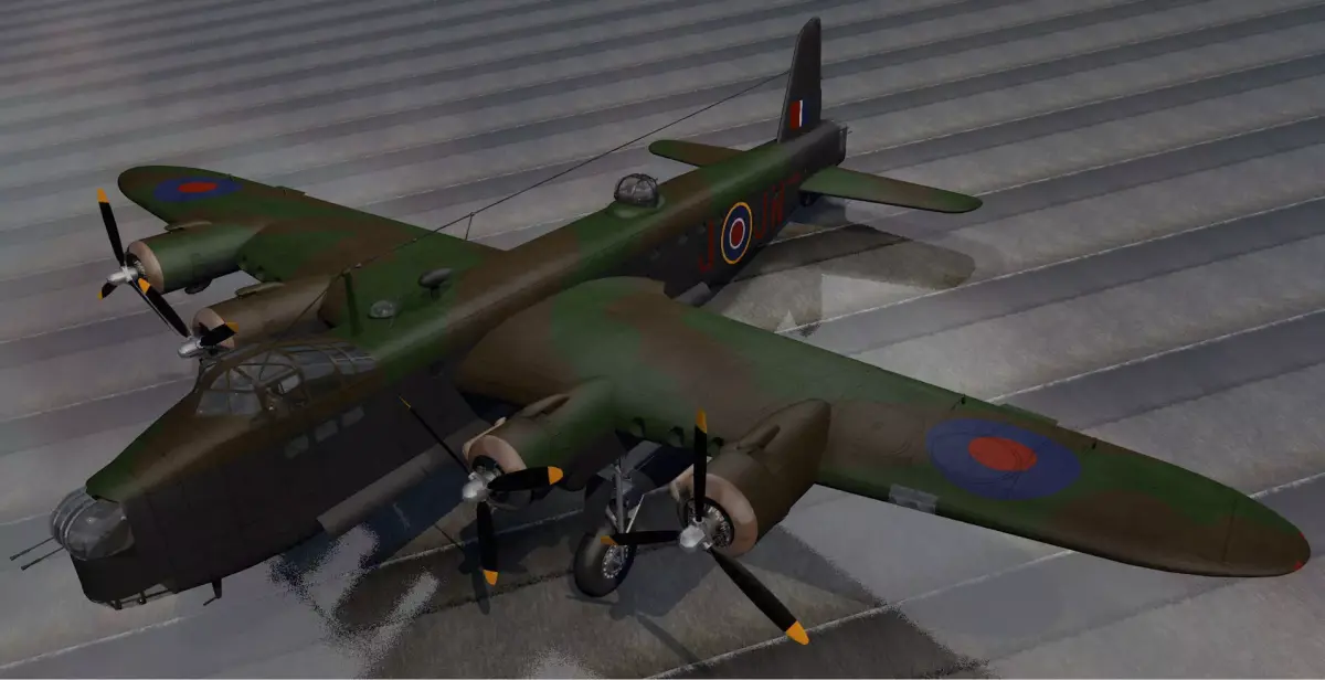 Short Stirling Mk-3 - RNZAF 3D model