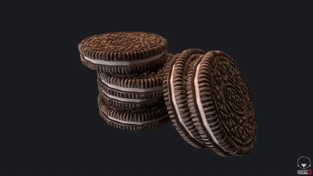 Oreo Cookie Free low-poly 3D model