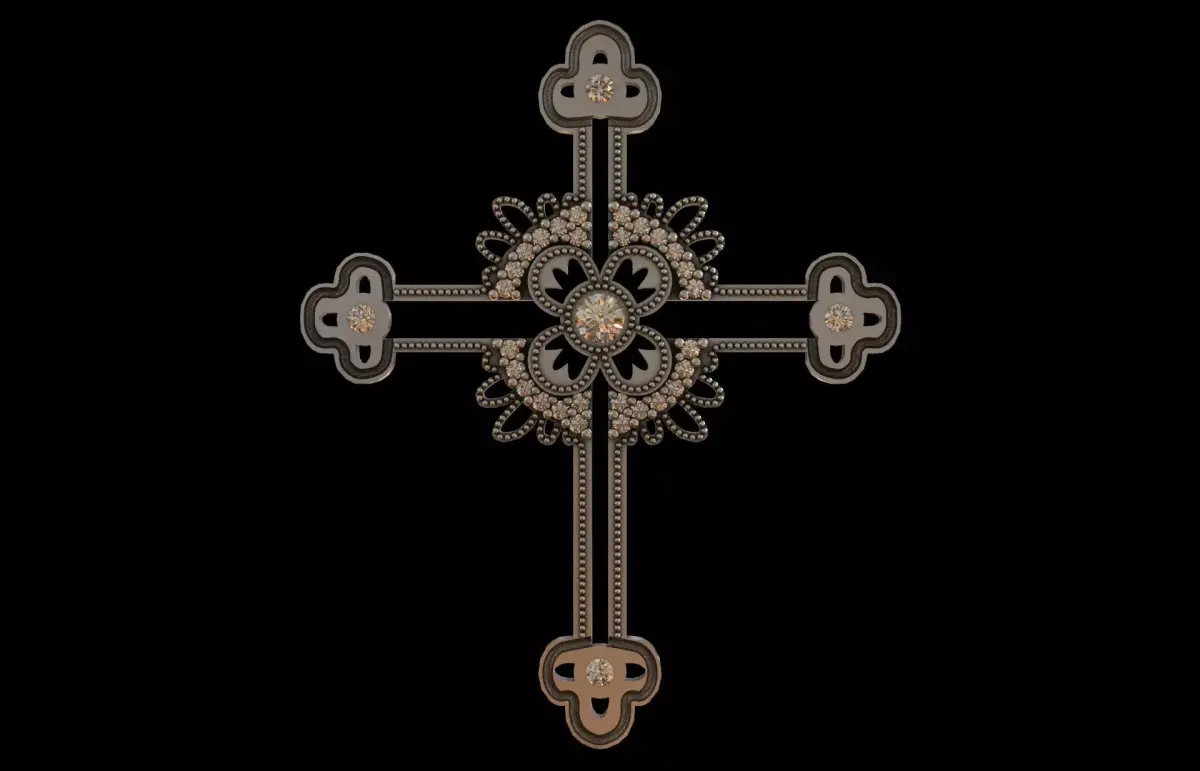 Historic Look Diamond Cross 3D print model