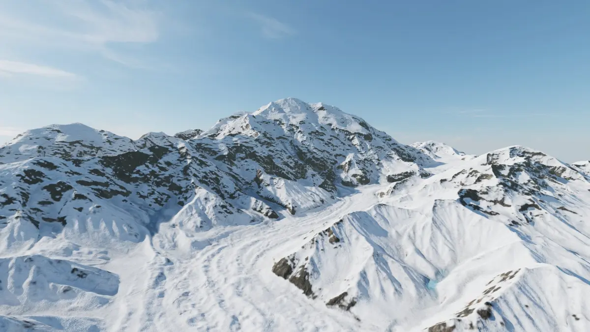 Mount Denali 8k PBR terrain 3D model