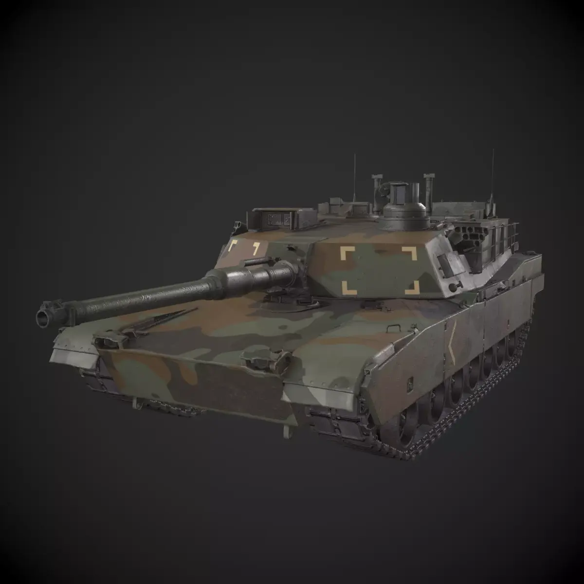 M1A2 Abrams Tank Low-poly 3D model buy