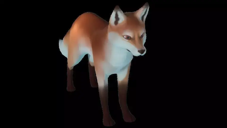 VR-Animals Challenge Low Poly Fox Free low-poly 3D model