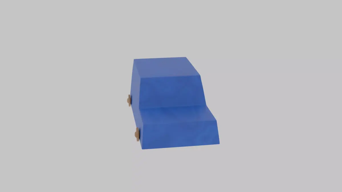 Toy car Low-poly 3D model 15