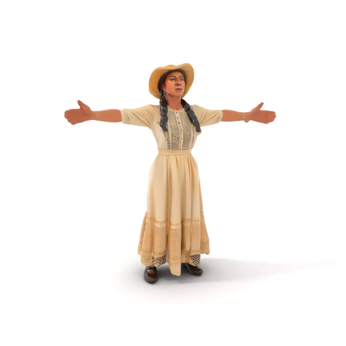 Vintage Lace Dress model pack Low-poly 3D model