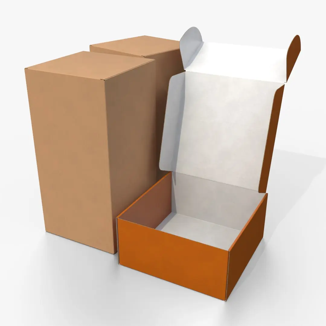 Cardboard Box Collection - Tall and Medium Mix 3D model