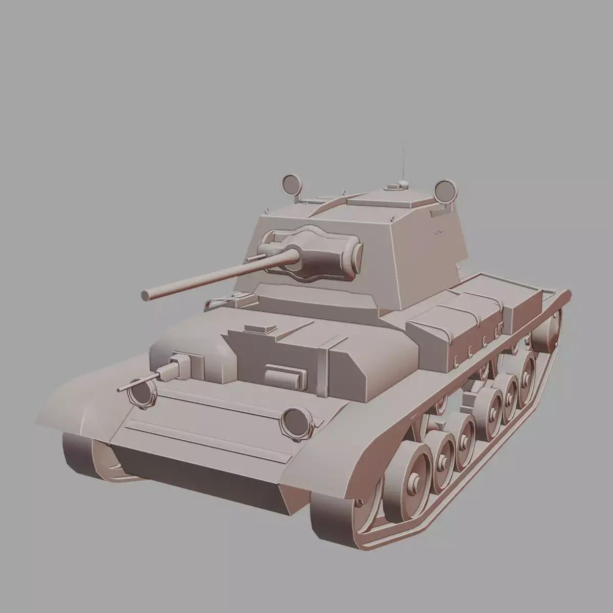 A10 Cruiser Mk II Cruiser Tank 3D Printable  3D print model