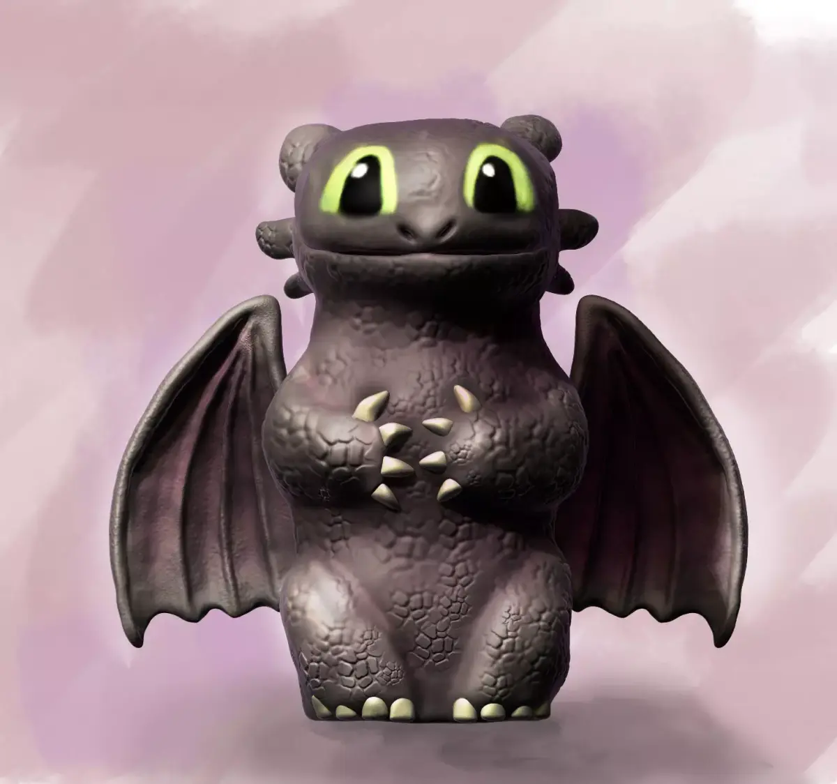 Toothless popcorn bucket 3D print model