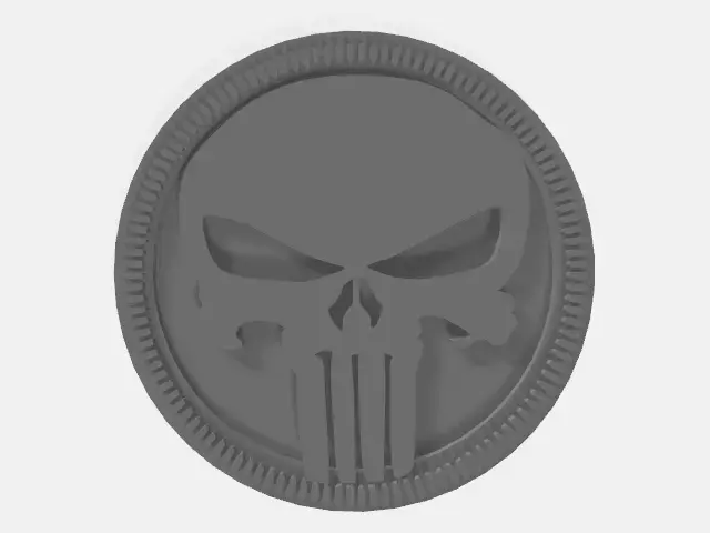 trail-what punisher badge Free 3D model