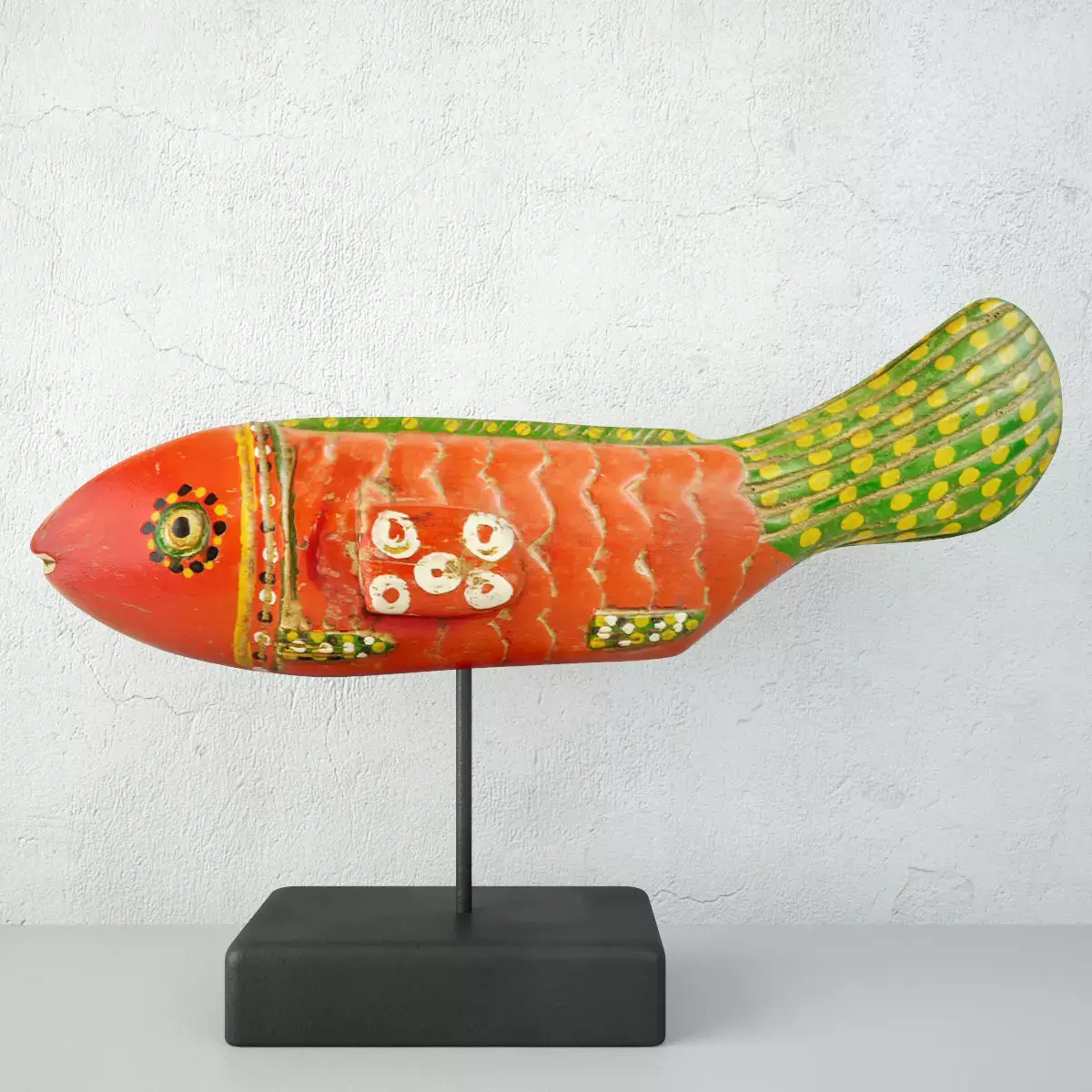 Mali Wood Bozo Fish Puppet 4 3D model
