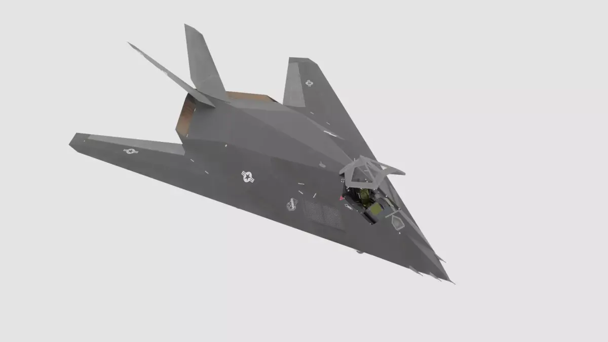 Rigged MA F-117 Aircraft 3D model