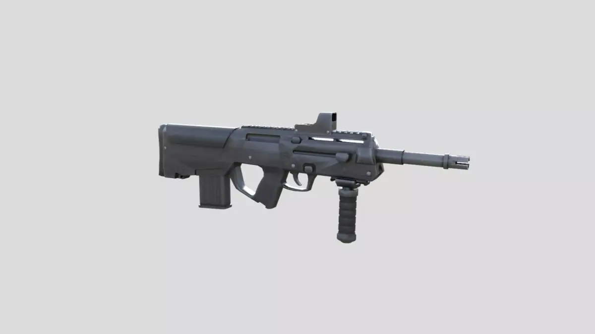 PDR-gun model 3d game ready model Low-poly 3D model Low-poly 3D model