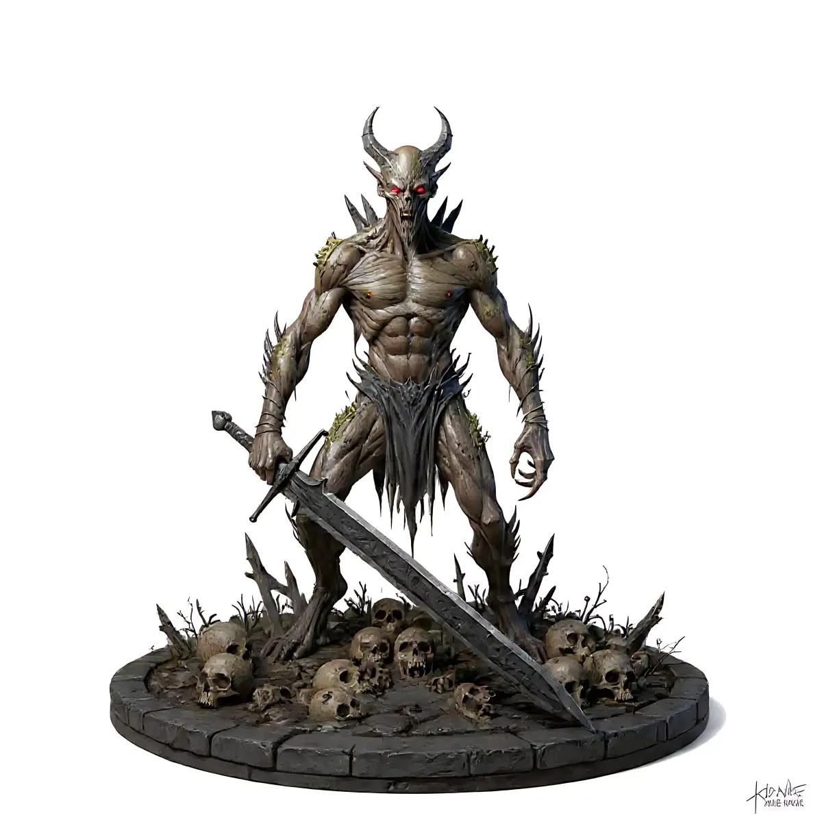 Demon Swamp Demon STL DnD Tabletop Miniature 3D Print Model  3D print model