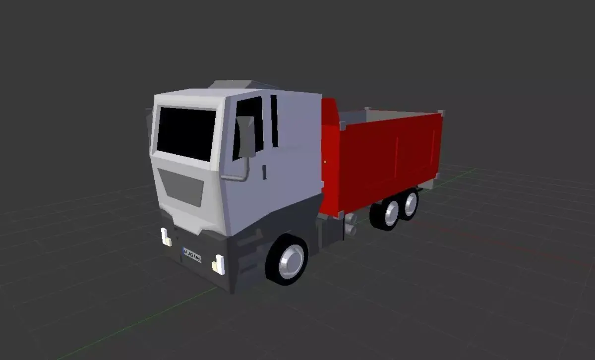 Low Polly Truck Model Low-poly 3D model