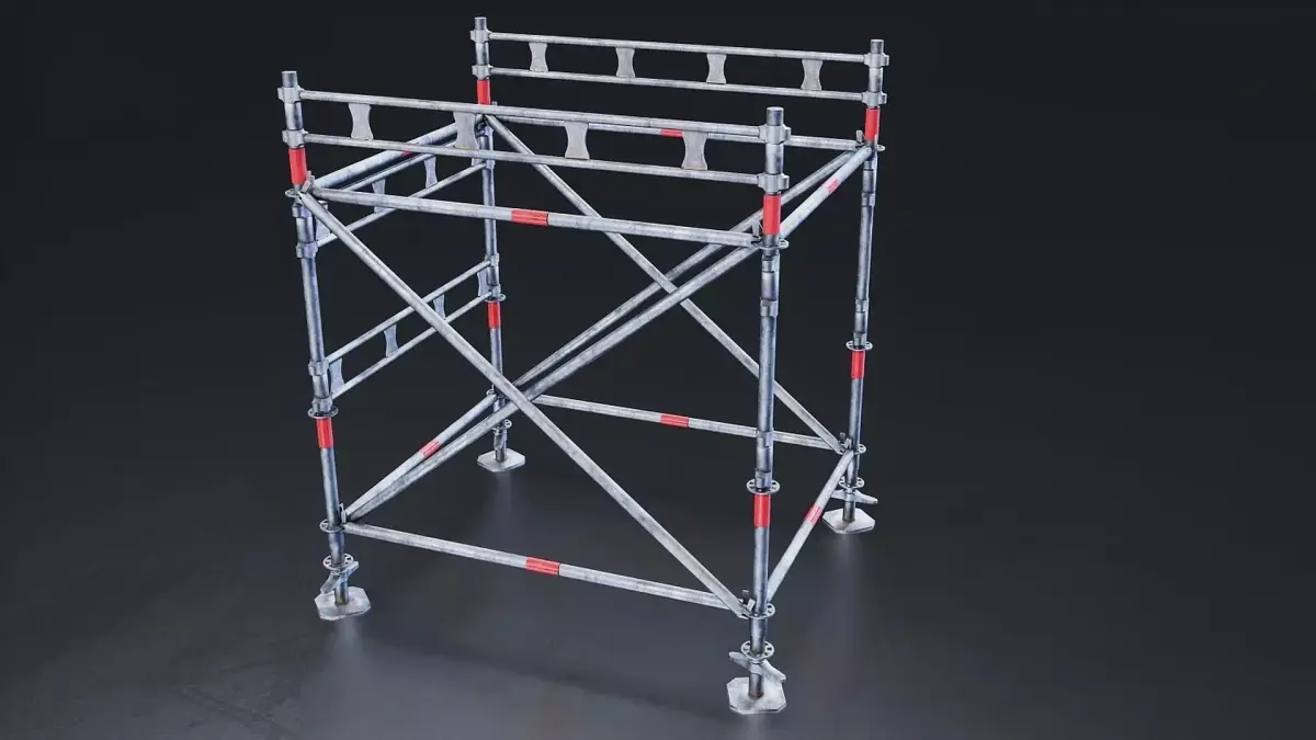Construction Scaffolding Structure Low-poly 3D model