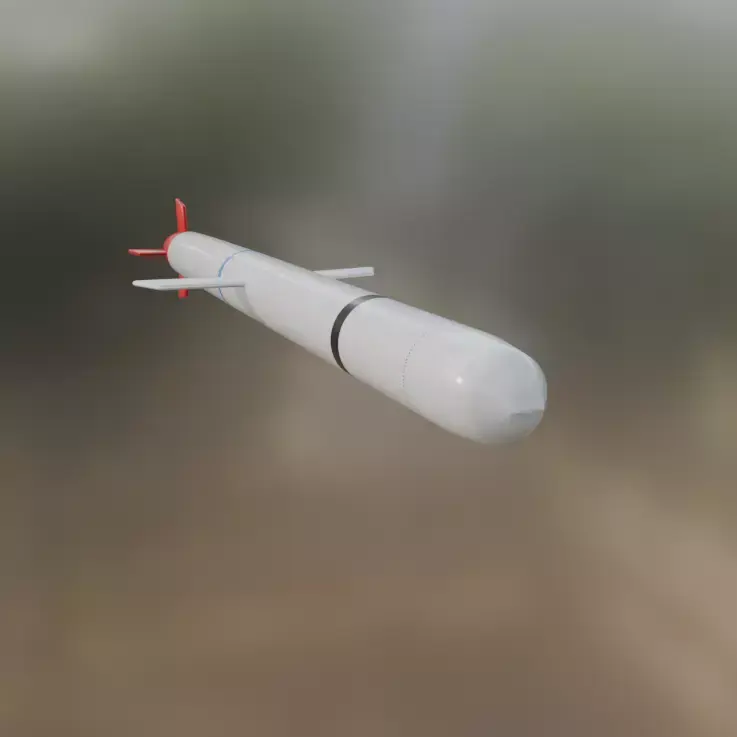 Tomahawk Rocket Low-poly 3D model