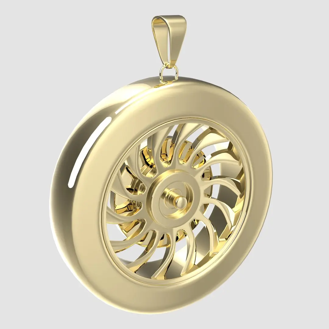 Sports Car Wheel 2 Pendant 3D model