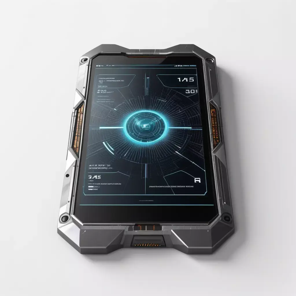 SciFi Data Pad with Cracked Screen 3D model