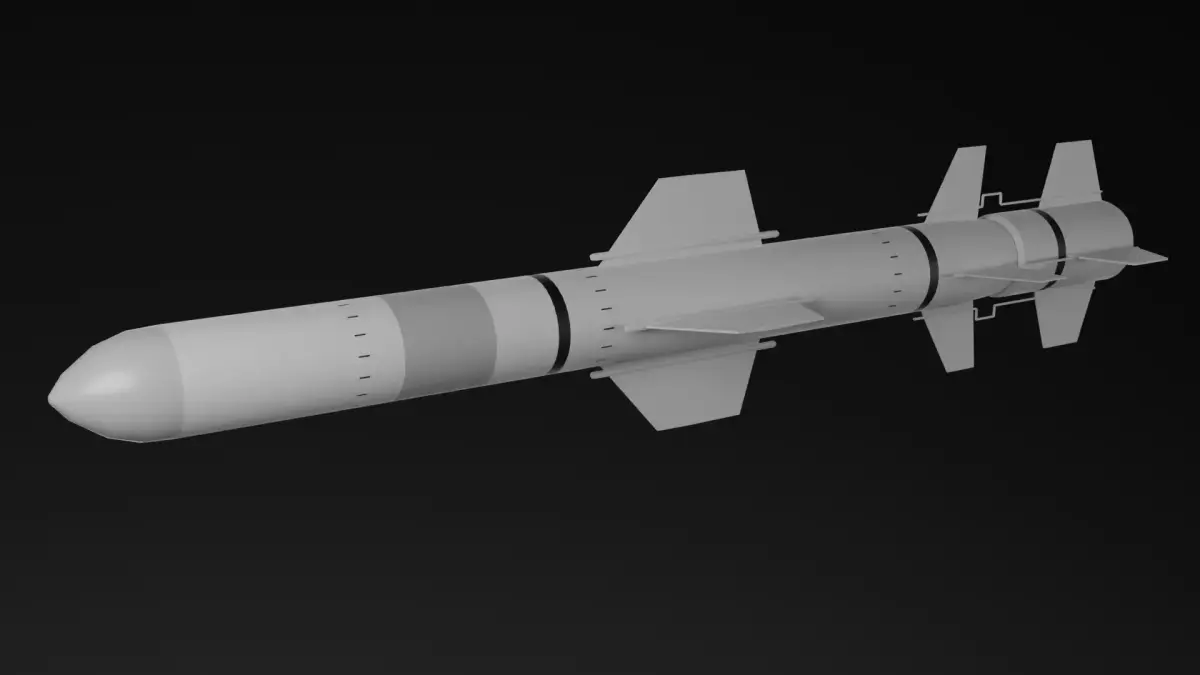 RGM-84 Harpoon Low Poly Game Ready Free low-poly 3D model