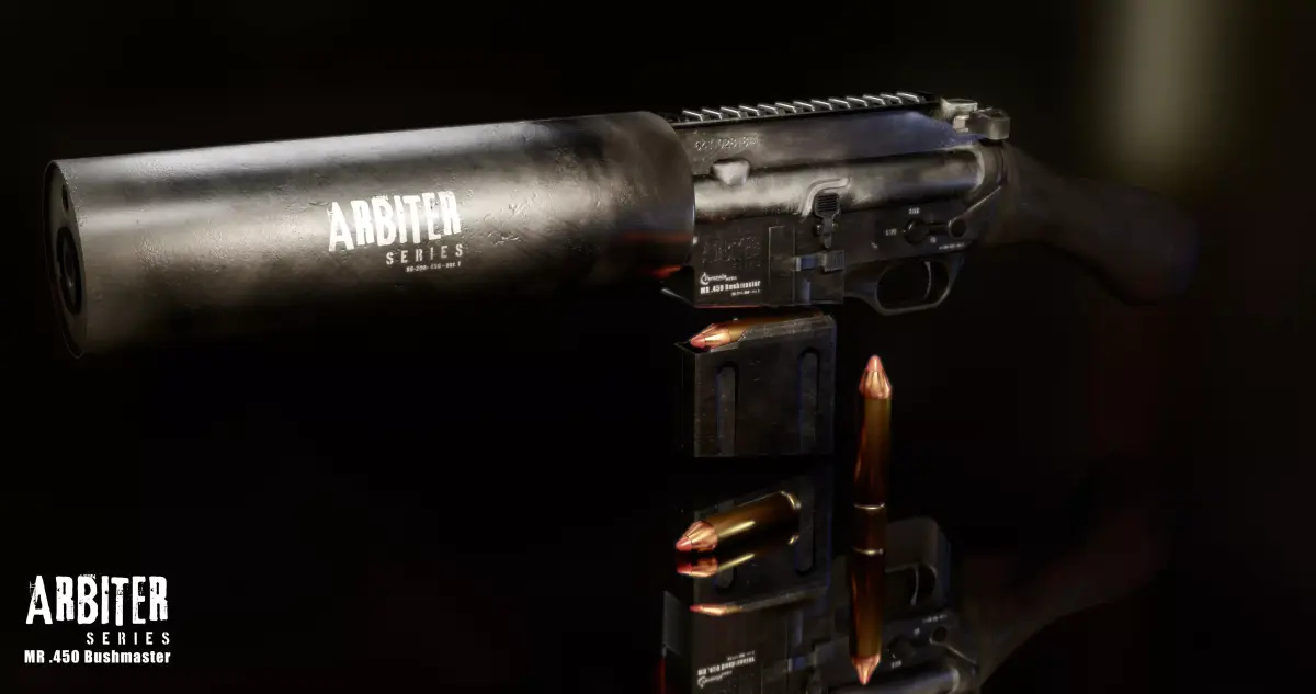 Arbiter 450 Bushmaster - Sawed off AR Low-poly 3D model