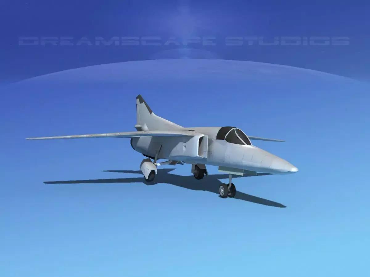 Mig-27 Fighter LP Bare Metal Low-poly 3D model