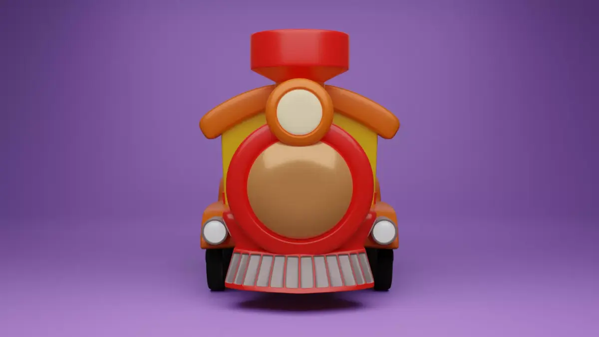 Train Cartoon 3D model