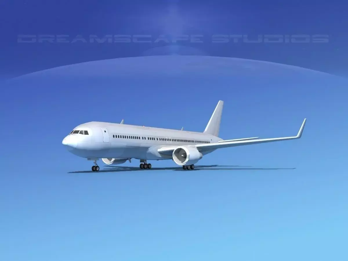 Boeing 767-300 Bare Metal 3D model