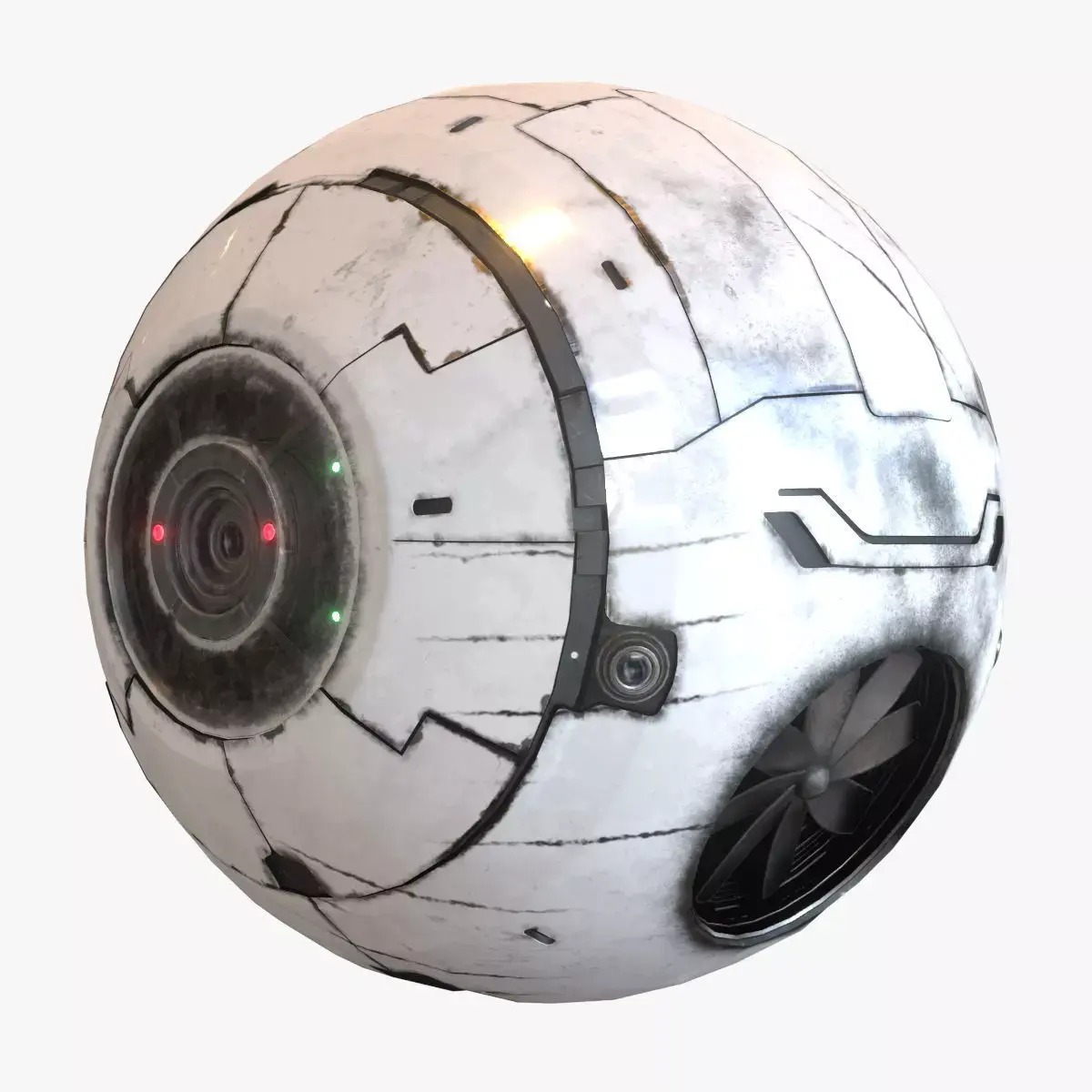 Mini Drone - Spherical Drone Low-poly 3D model