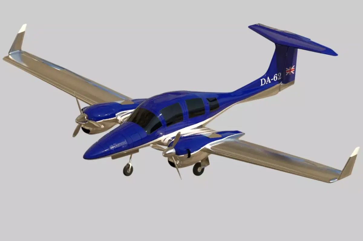 Aircraft diamond da62 3D model