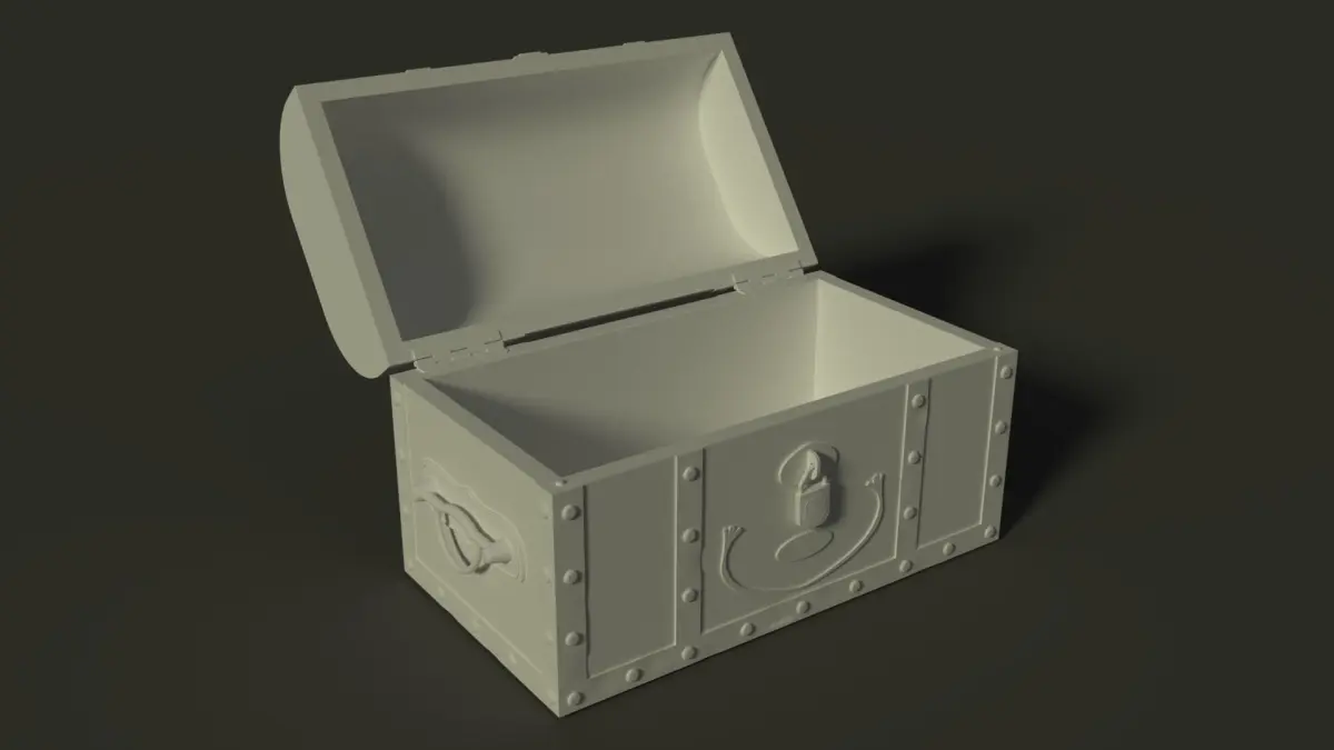 Pirate Treasure Chest  Free low-poly 3D model