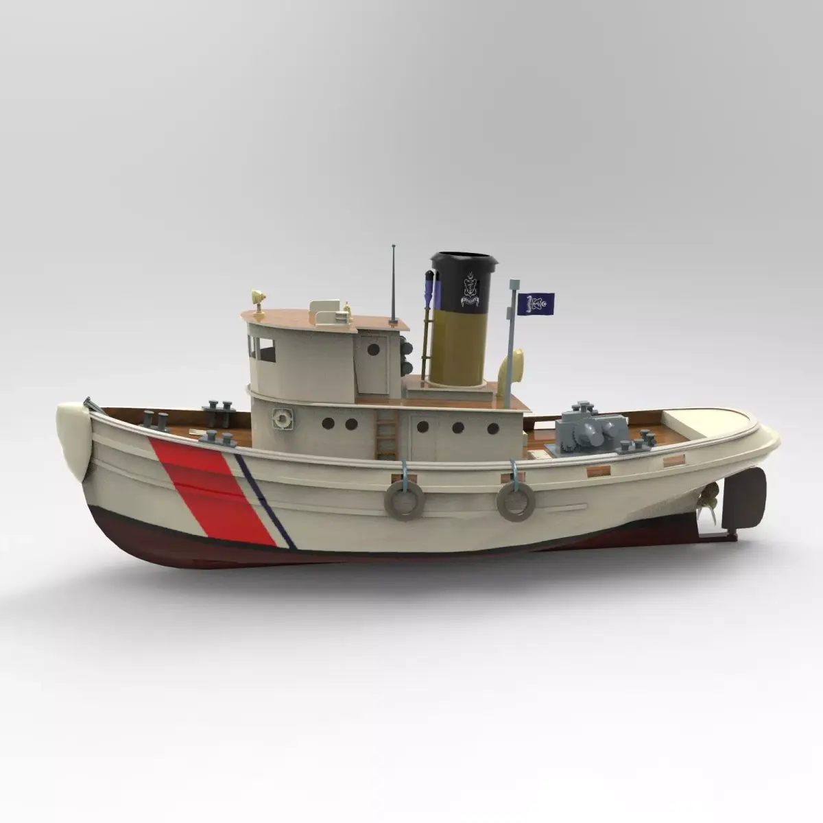 Tug boat 3D model