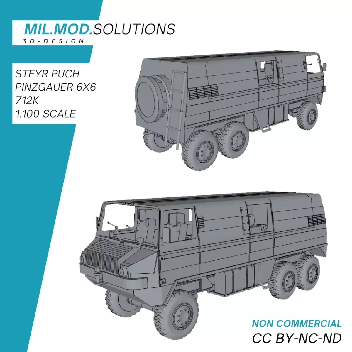 Steyr-Puch Pinzgauer 712K 3D print model