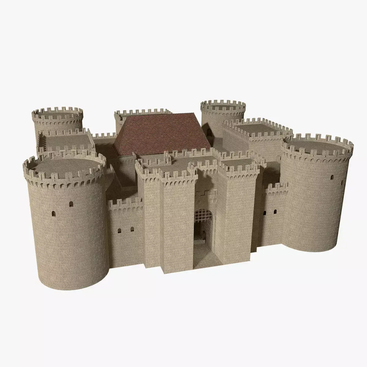 Medieval Castle Low-poly 3D model buy
