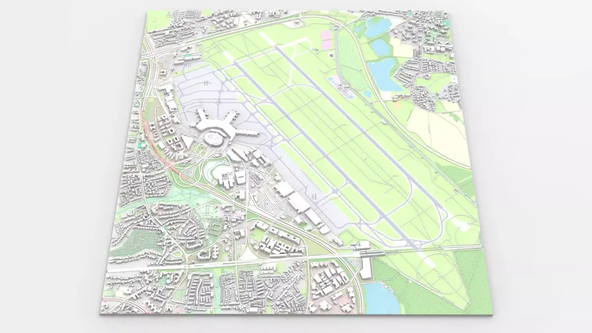 Dusseldorf Airport Germany 3D model