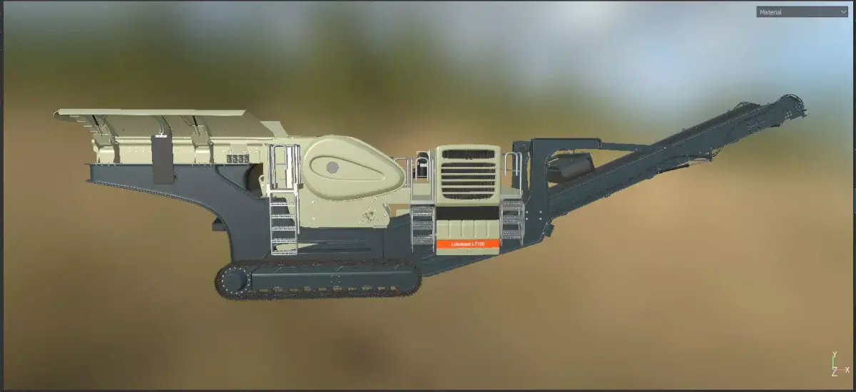Mobile Jaw Crusher  3D model