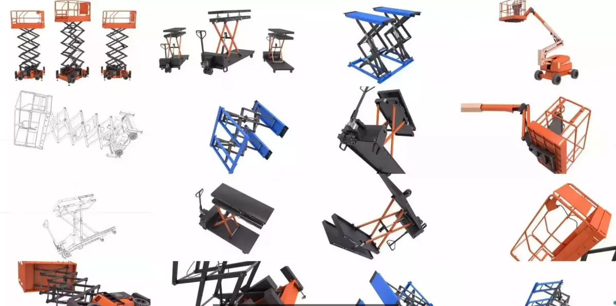 Scissor Lift collection 3D Model Pack