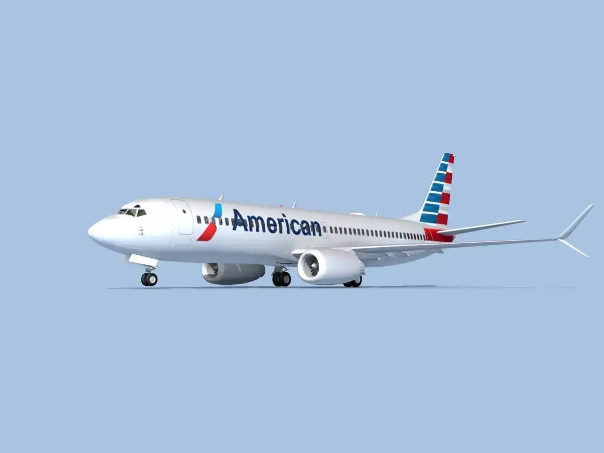 Boeing 737-800 Max American Airlines 3D model purchase