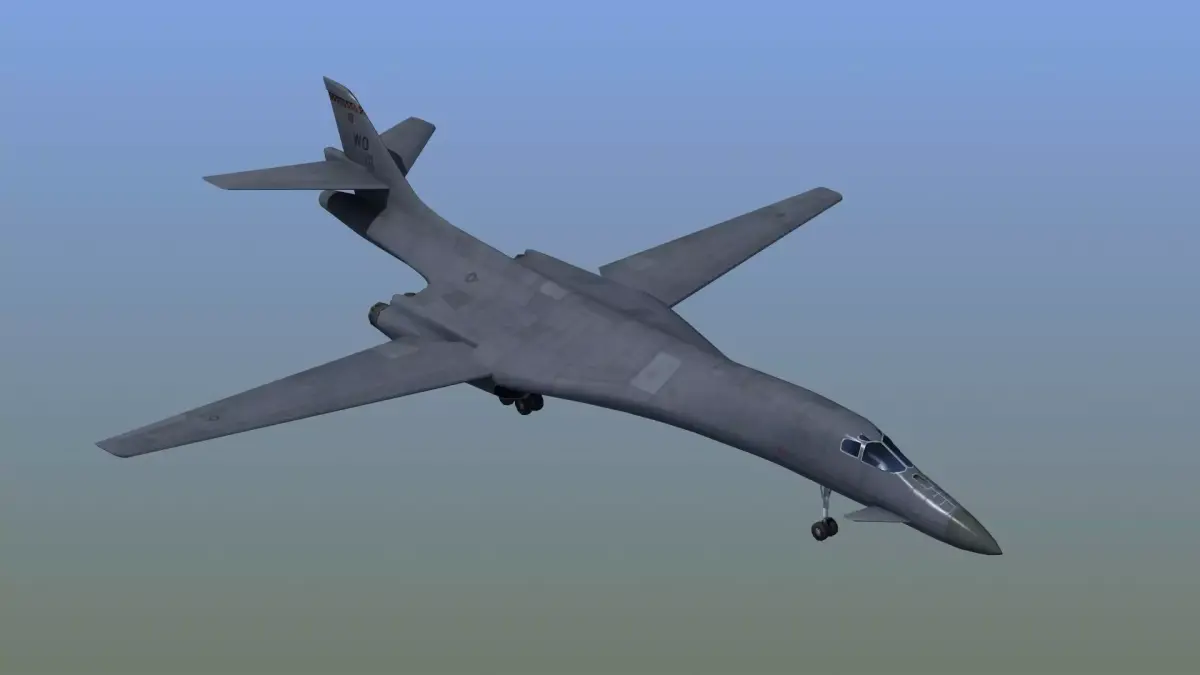 B1B Bomber Low-poly 3D model