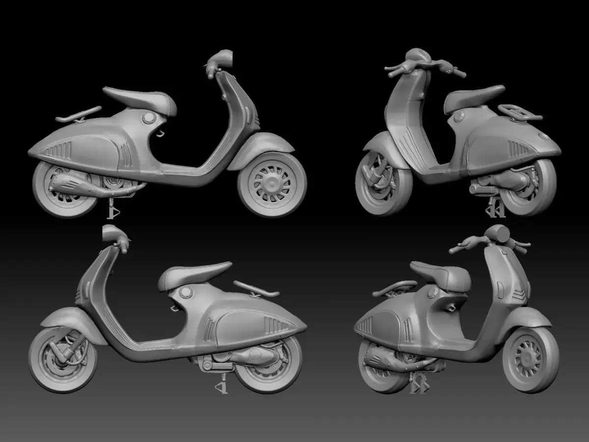 scooter vespa 3D print model