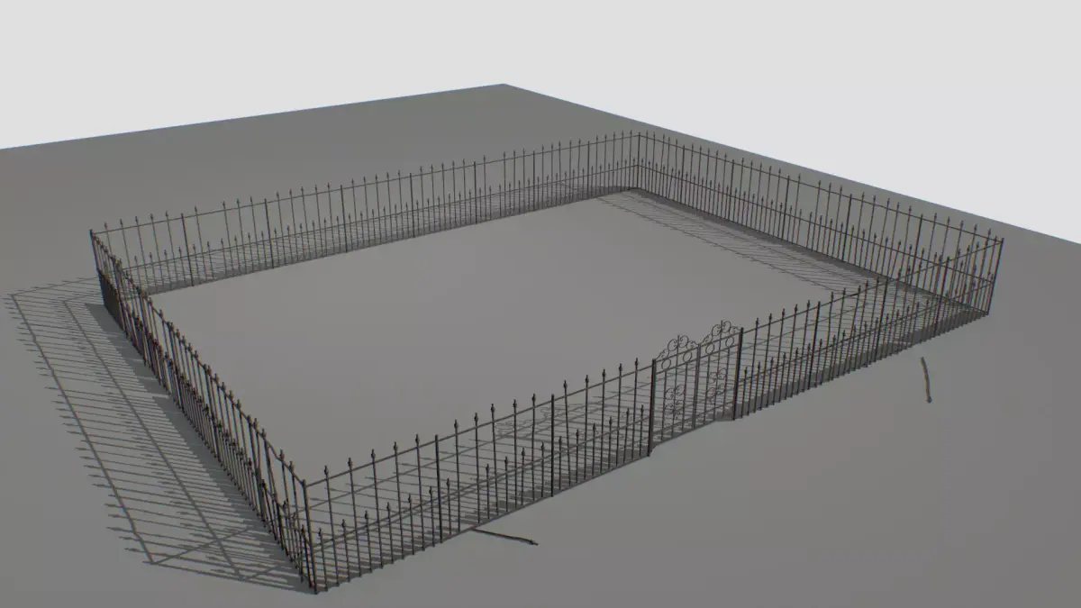 Railing Fence pack 2 Low-poly 3D model