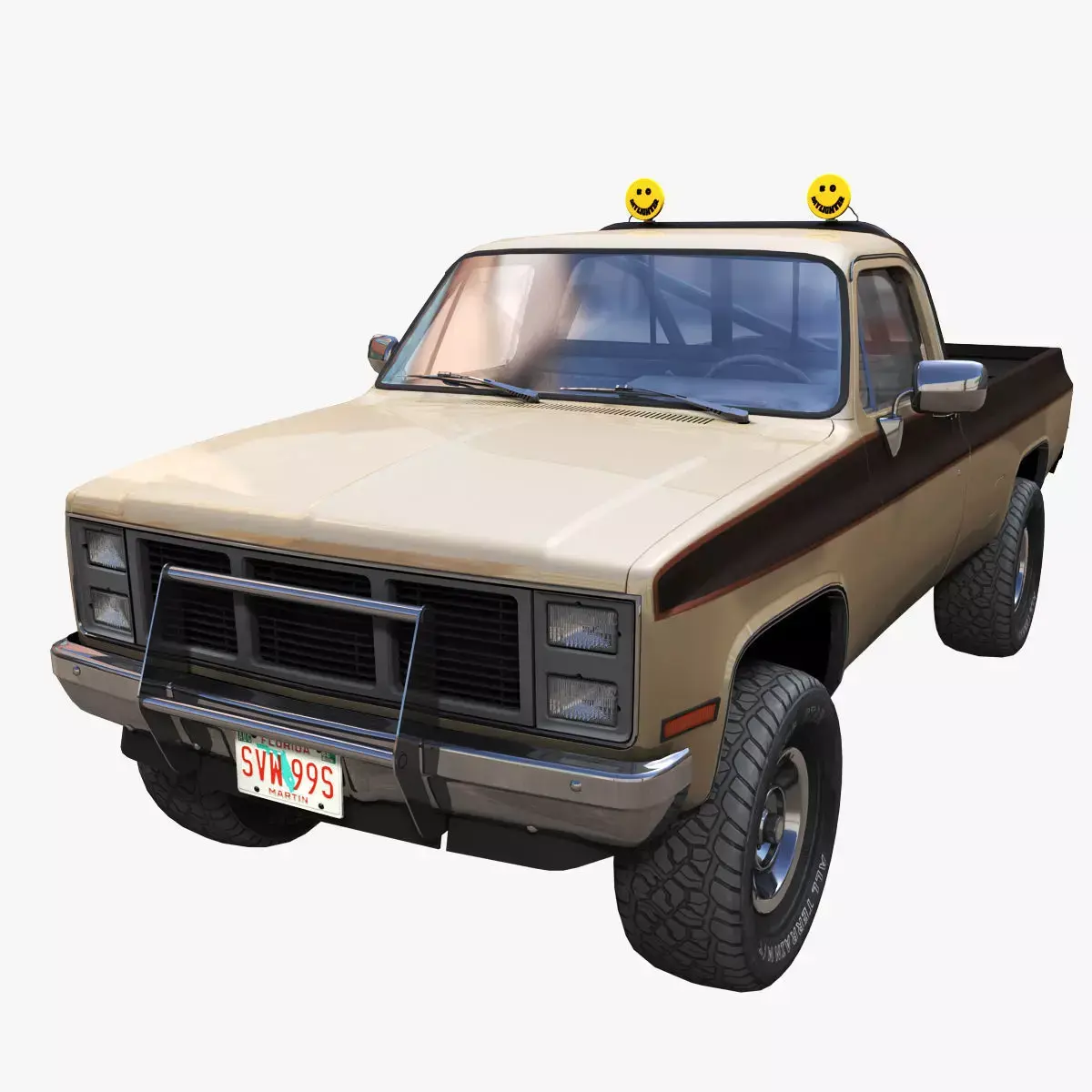 4x4 pickup Low-poly 3D model