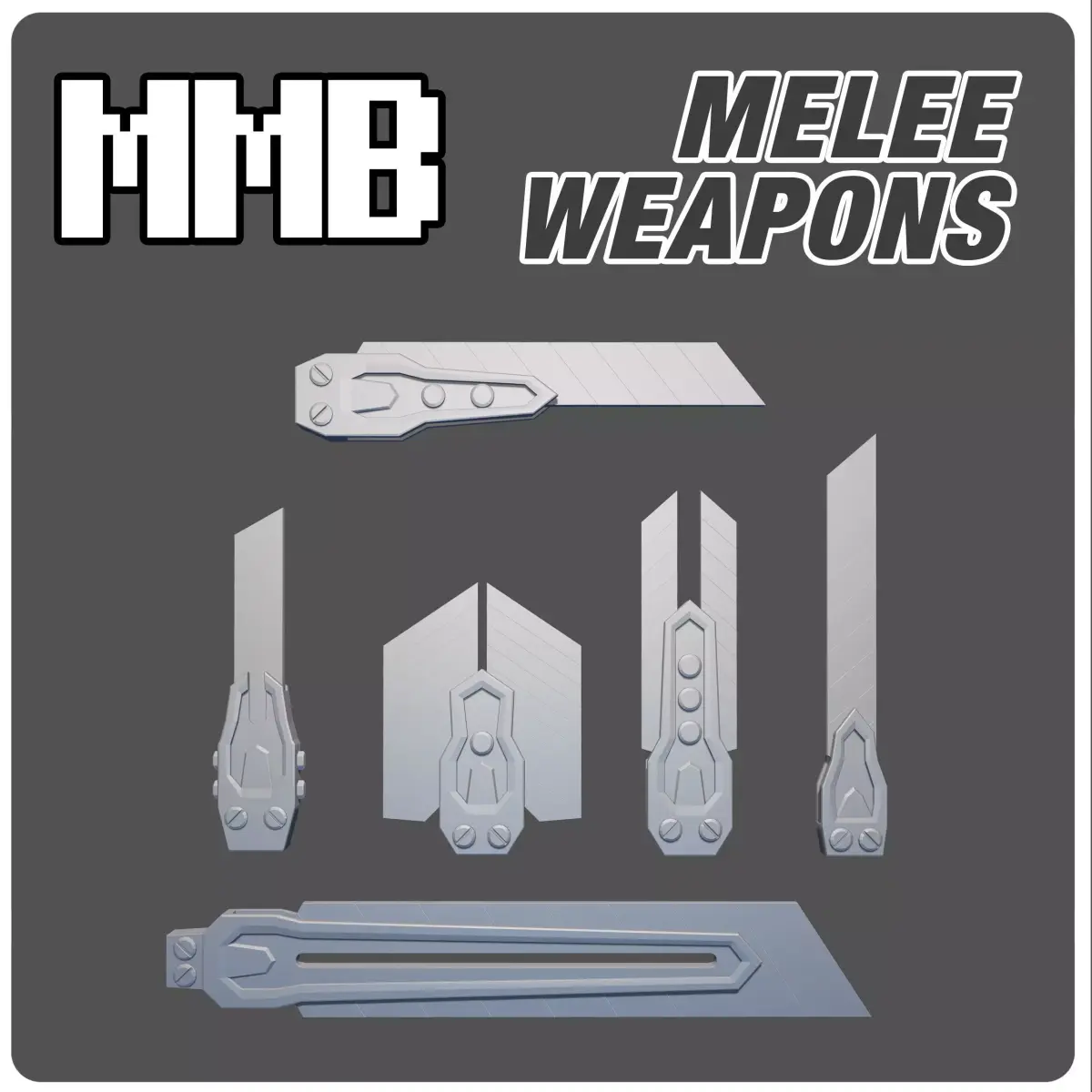 MMB Addon 6 Melee weapons 3D print model