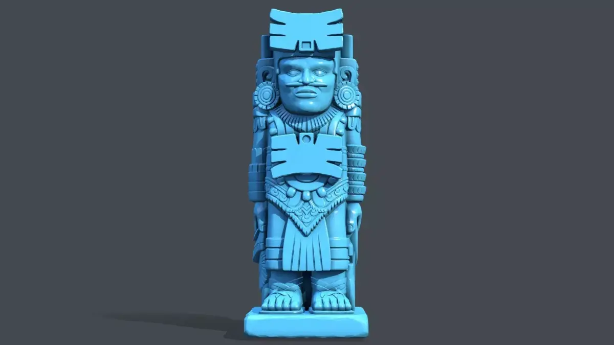 Statue Aztec Warrior HP 3D print model